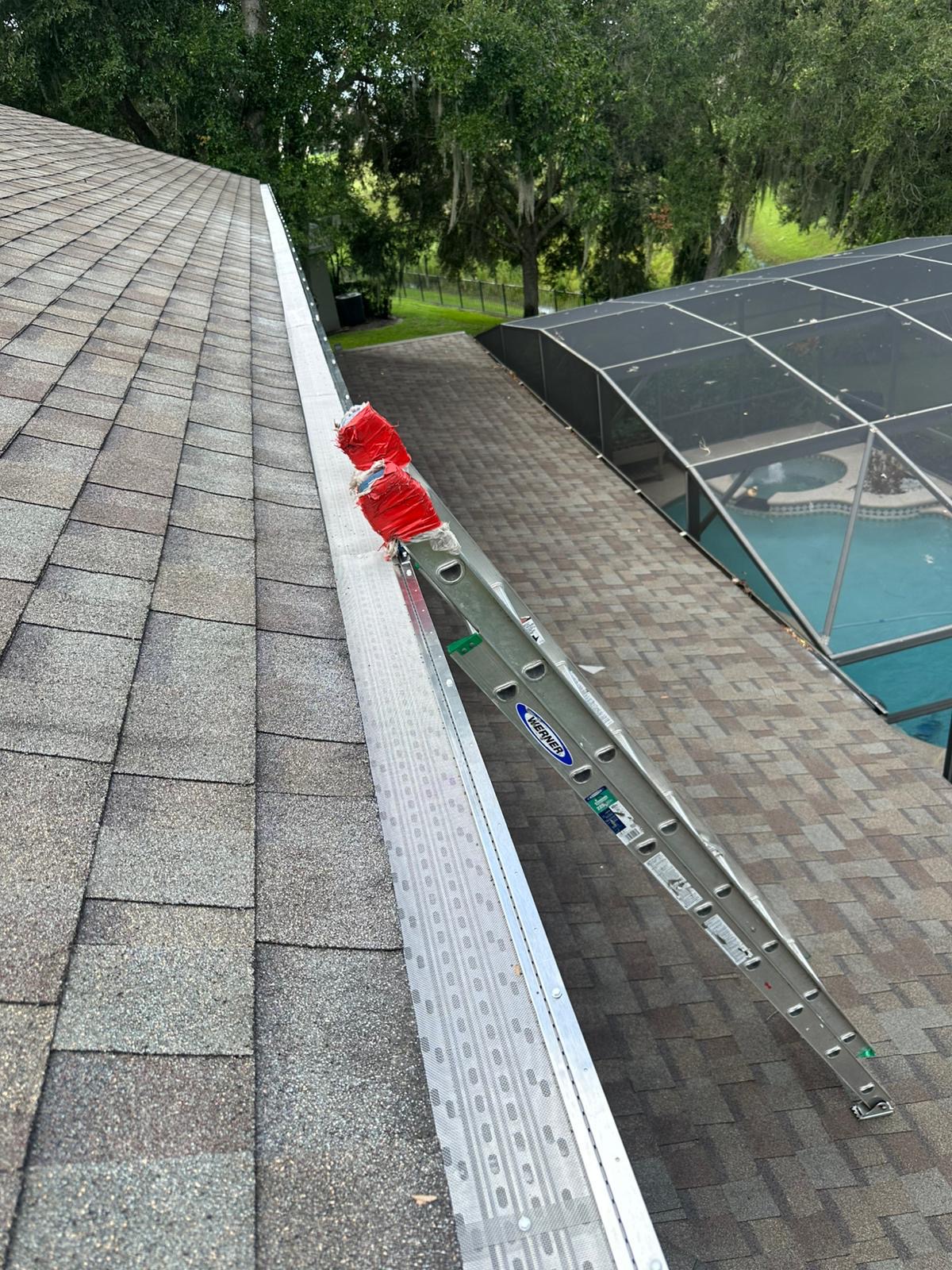 Seamless gutter installation on Dr. Phillips home